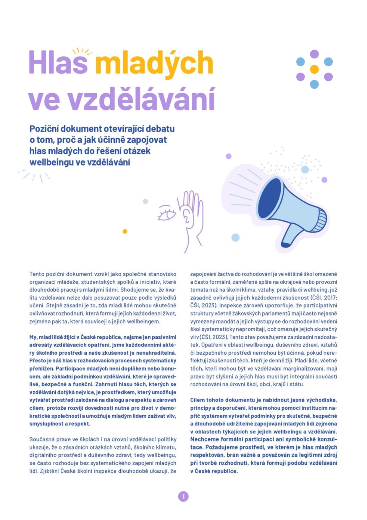 Hlas mladych ve vzdelavani VoiceUP podepsany page 0001 - Hlas mladých ve vzdělávání - wellbeingveskole.cz