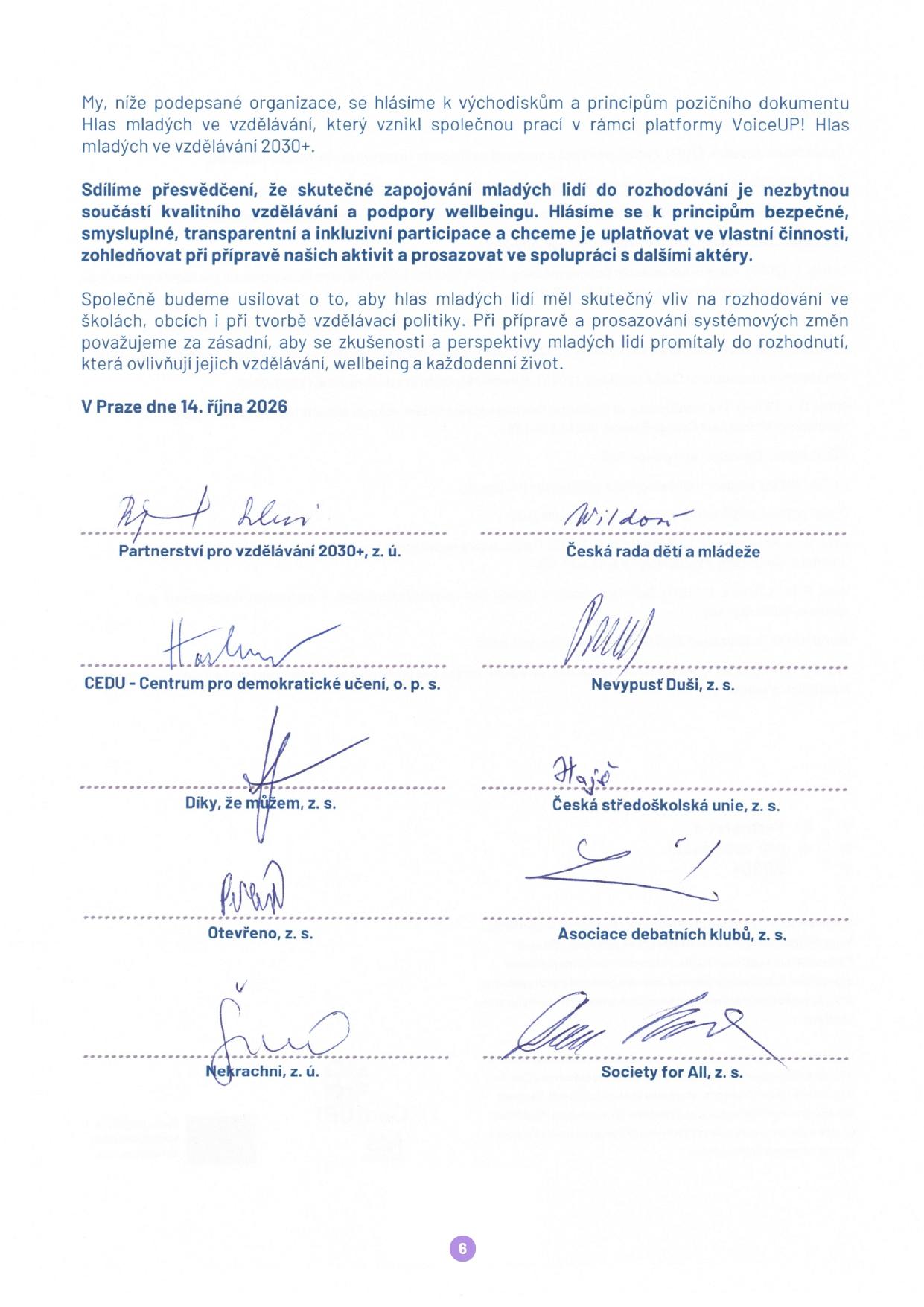 Hlas mladych ve vzdelavani VoiceUP podepsany page 0006 - Hlas mladých ve vzdělávání - wellbeingveskole.cz